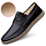 Men's Casual Shoes Genuine Leather Formal Leather Casual Lace Up Oxfords Flats MartLion 1 add cotton 43 