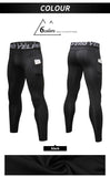 Men's Running Tights Compression Fitness Pants Elastic Running Basketball Sports Workout Tights Gym Running Training Leggings MartLion