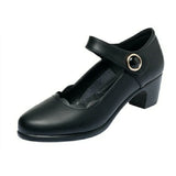 Women Casual Black Patent Leather Buckle Strap High Shoes Lady Summer Red Heel Pumps MartLion