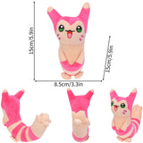 Pokemon Mimikyu Riolu Mew Cubone Plush Toy Kawaii Furret Lugia Eevee Zeraora Caterpie Butterfree Stuffed Peluche Doll MartLion Furret-pink  