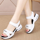 Leather Summer Women Sandals shoes ladies Platform Flat Sneakers wedges Air Outsole Light Weight MartLion   