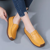 Genuine Leather Women's Casual Shoes Leisure Sneakers Luxury Slip-on Loafers Female Soft Moccasins MartLion   