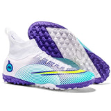 Soccer Shoes TF FG Sports Shoes Soccer Authentic Soccer Training Grass Children's Soccer MartLion 2035-TF-white-purple 36 