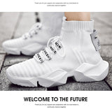 Men's Vintage Socks Sneakers High Top Platform Shoes Breathable Platform Casual Zapatos De Hombre Mart Lion   