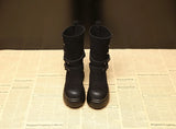 Internal Height Mid-calf Boots in Winter Women Leather Short Boot Office Ladies Tide Shoes MartLion