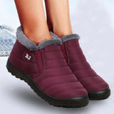  Women Boots Snow Fur Women Shoes Platform Slip On Ankle Waterproof Flat Mujer Winter Female MartLion - Mart Lion