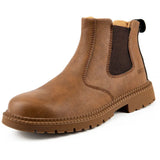 leather work boots steel toe safety shoes men's work shoes waterproof anti puncture industrial women MartLion JB815 Khaki 36 