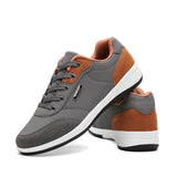 Autumn Men's Shoes Sneakers Microfiber Leather Casual Classic Footwear Winter Mart Lion Gray 39 