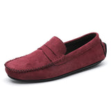 Trend Suede Men's Casual Shoes Breathable Comfort Slip-on Driving Lazy Luxury Loafers Moccasins MartLion Wine Red 40 