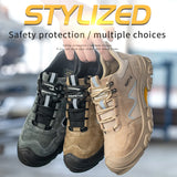 anti puncture Work shoes with steel toe anti sparks suede boots men's anti-slip safety indestructible MartLion   