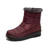 Faux Fur Warm Snow Boots Waterproof Casual Shoes Anti-slip Vulcanised Shoes Walking Women MartLion Red 36 