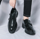 Classic Black Shoes Men's Formal Loe-heel Men Office Leather Zapatos De Vestir Hombre MartLion   