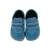 Spring Autumn Genuine Breathable Leather Sports Running Shoes For Girls And Boys Kids Barefoot Sneaker MartLion Blue 1 