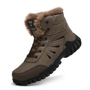 Winter Warm Non-slip Snow Boots Tactical Military Desert Combat Boots Waterproof Walking Shoes Cotton Men's MartLion Khaki 35 
