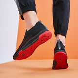 Men's Sport Shoes Lightweight Running Athletic Casual Breathable Walking Knit Slip On Sneakers Mart Lion   