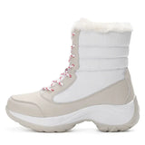 Women Platform Outdoor Snow Boots Non-slip Winter Walking Shoes Fur Warm Ankle Boots Wedge MartLion   