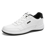 Pu Leather Men's Shoes Sneakers Trend Casual Breathable Leisure Sneakers Non-Slip Footwear Vulcanized Tenis Masculino MartLion White 40 