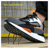 Work shoes with steel toe anti puncture working with protection anti-slip safety sneakers light weight MartLion   