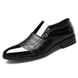 Black Formal Shoes Men's Loafers Wedding Dress Patent Leather Oxford Leather Moccasins MartLion black 38 
