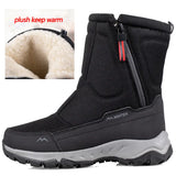 Men's Boots Winter Shoes Warm Snow Mid-calf Warm Thick Plush Winter Women Cotton MartLion women black 36 