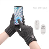 men's warm gloves winter touch screen plus fleece gloves cold warm wool knitted gloves MartLion   