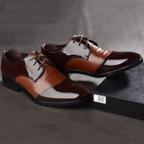 Retro Classic Dress Shoes Black Leather Oxfords Casual Men's Wedding Party Office Formal Work Mart Lion   