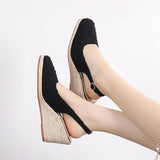 Summer High Heels Women Party Shoes Ladies Wedges Heels 8cm Pointed toe Pumps MartLion   