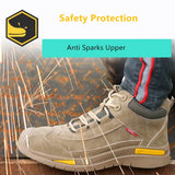 Waterproof Safety Shoes Men's anti spark welding anti puncture work steel toe work boot anti slip work sneakers MartLion   