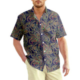 Persia  Paisley Pattern Printing Shirts Men Spiritual Totem Graphic Shirts Clothes MartLion Shirts-ZZY28543 M 