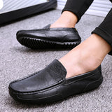 Man Leather Shoes Loafers Summer  Outdoor Casual Driving Shoes MartLion   