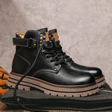Golden Sapling Work Boots Leather Men's Casual Shoes Leather Tooling Boot Classics Punk Style Men Leisure Shoe MartLion