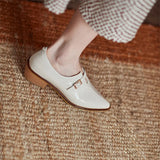 Spring Women Shoes Pumps Pointed Toe Chunky Heel All-match Casual Shoes Retro Med Heel MartLion   