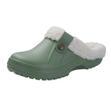 Casual Women Shoes EVA Clogs House Indoor Soft Fur Men's Slippers Outdoor Garden MartLion Green 42-43(10-10.2 inch) CHINA