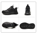 Automatic Lace Up Safety Shoes Men's Puncture Proof Anti-smashing Steel Toe Working Boots Indestructible Sneakers MartLion   