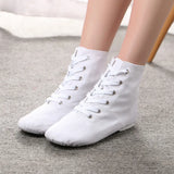 High-top Adult Children's Ballet Shoes Canvas Jazz Boots Soft-soled Dance Exercise Women's Modern Dance MartLion   