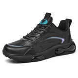 Couple Sports Tide Shoes Outdoor Casual Men's Unisex Comfort Footwear Waterproof Leather MartLion black 36 