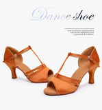  Adult Latin Dance Shoes Women's High-heeled Soft-soled Dancing Indoor Practice Sandals Summer Tango Jazz MartLion - Mart Lion