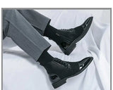 Black White Formal Shoes for Men Pointed Toe Leather Wedding Shoes High-top Dress Shoes Zapatos De Cuero MartLion   