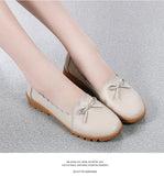 Women's Flat Shoes Genuine Leather Slip On Casual Flat Loafers Soft Nurse Ballerina MartLion   