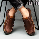 Leather Men Shoes Casual Men Loafers Slip On Leather Shoes Men MartLion   