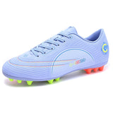 Men's Football Boots Breathable Indoor Soccer Shoes Children's Tf Sneakers Mart Lion Purple cd Eur 30 
