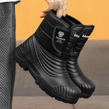  Men's Boots Winter Waterproof Snow Velvet Warm Outdoor Platform Cotton Casual Chef Shoes MartLion - Mart Lion