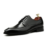 Retro Italian Flat Wedding Shoes  Genuine Leather Autumn British Style  Formal Social Oxfords Shoes Male MartLion B 43 