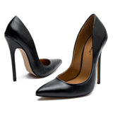 High Heels Shoes Women Pumps Large White Stiletto Heel Patent Leather Office Wedding Shoes Hey