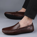 Genuine Leather Men's Casual Shoes Luxury Loafers Moccasins Breathable Slip on Driving Homme MartLion   