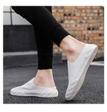 Breathable Heelless Men's Shoes Outdoor Slip Casual Walking Shoes Lightweight Cloth Half Slippers MartLion   