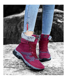  Ankle Boots Flat Shoes Suede Leather  Winter Warm Plush Waterproof  Women Snow Mart Lion - Mart Lion