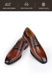 Luxury Men's Oxford Genuine Leather Shoes Office Wedding Formal Lace Up Dress MartLion   