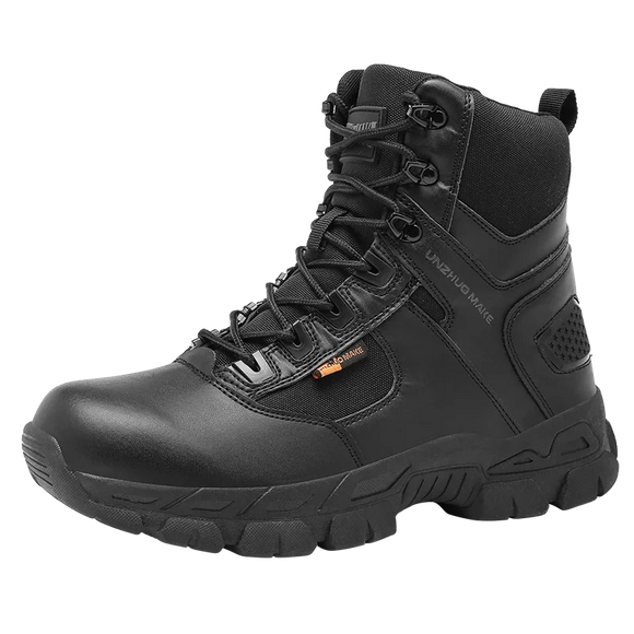 Men's Tactical Boots Army Military Desert Waterproof Work Safety Shoes Climbing Hiking Ankle Outdoor MartLion 869-BLACK 42 