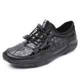 Men's Walking Driving Shoes Flat Office Dress Car Leisure Microfiber Leather Mart Lion Black 6 